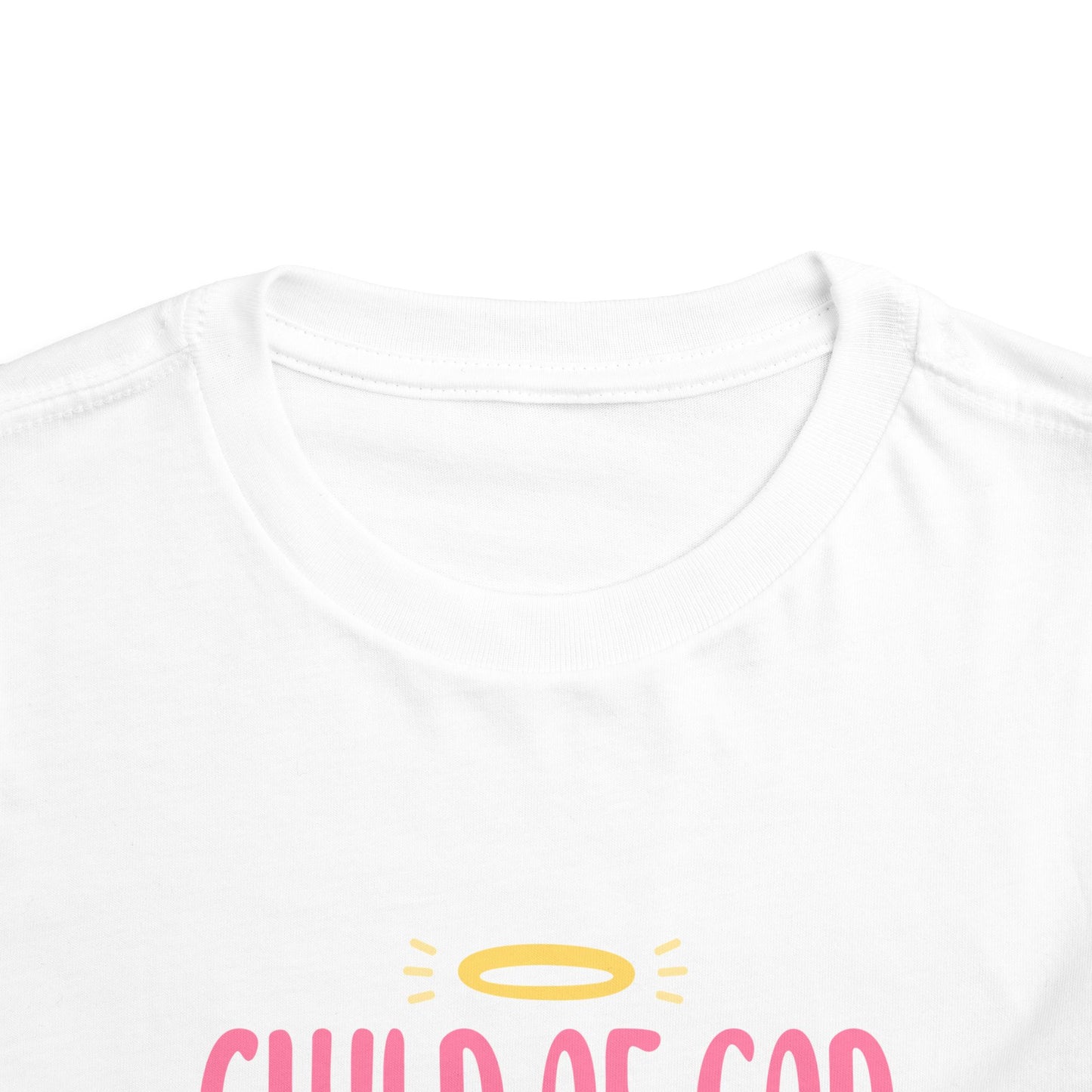 Child of God - pink writing - Toddler Short Sleeve Tee