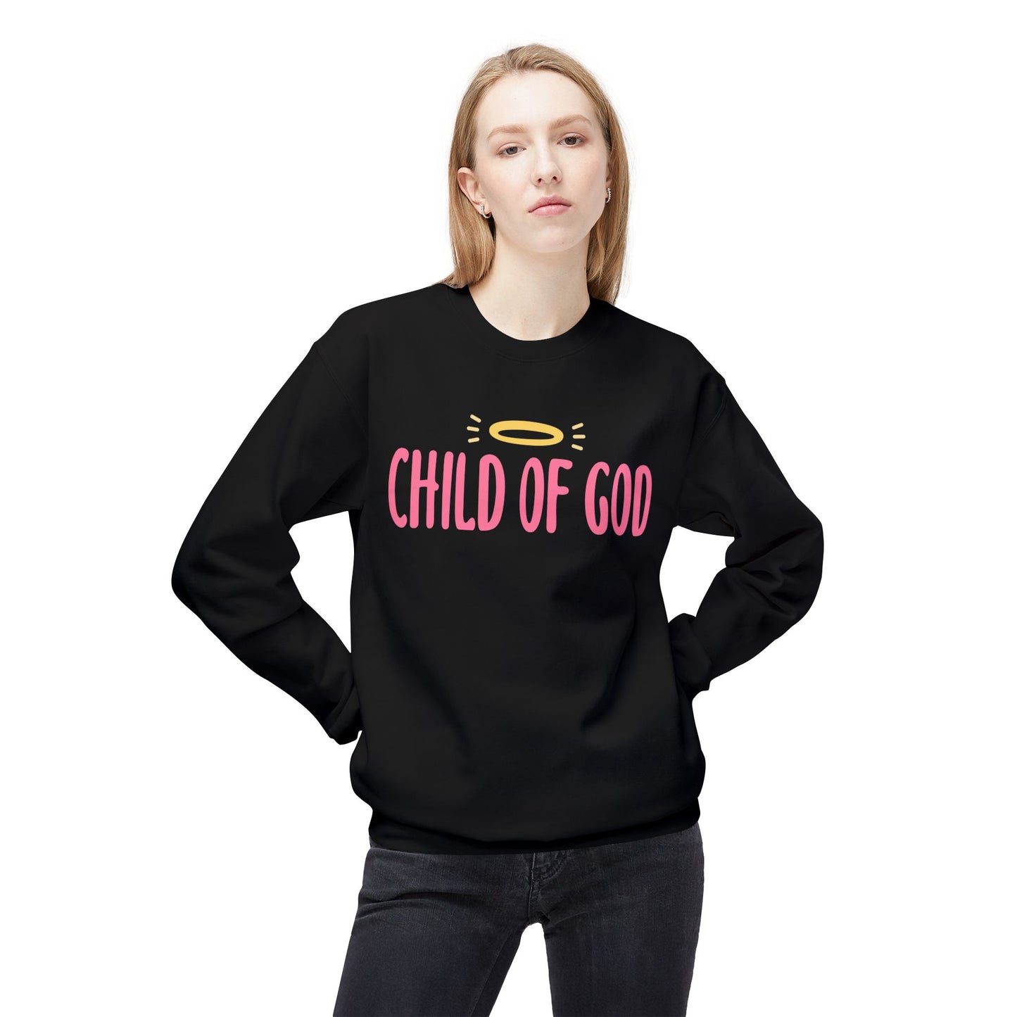 Child of god -adult crewneck sweatshirt