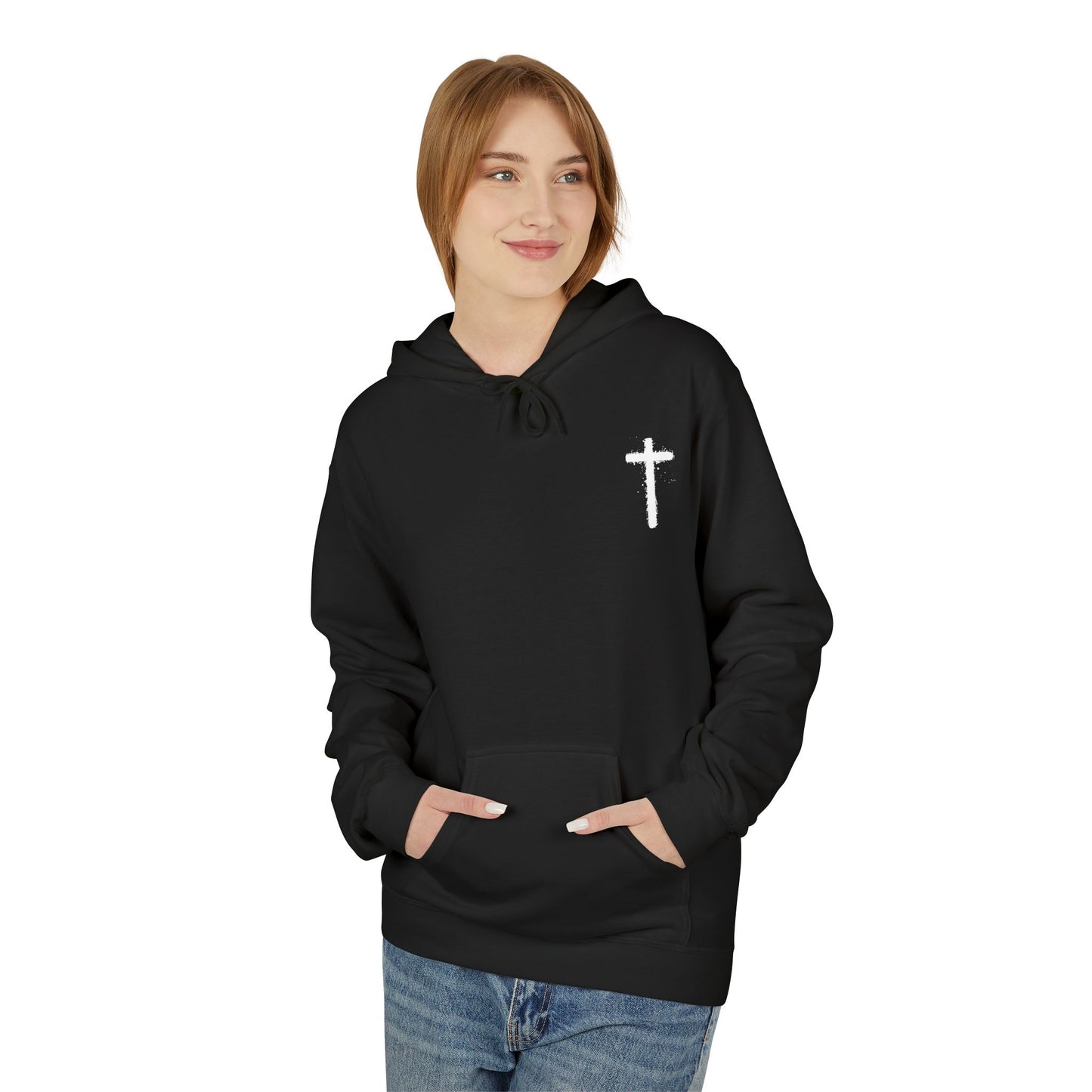 Jesus Over Everything Softstyle Fleece Hoodie (black)