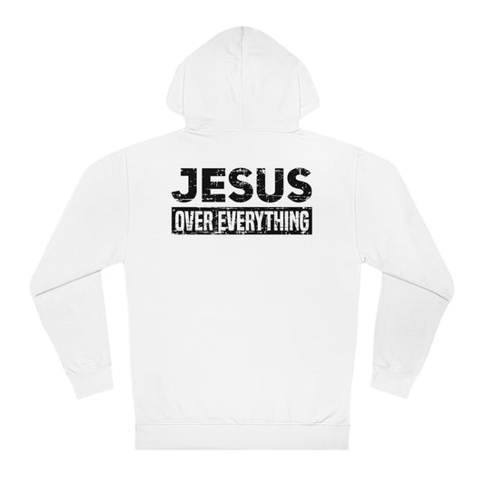 Jesus over everything v2 Medium-heavy hoodie - white