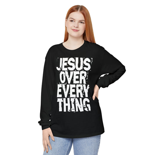 Unisex Garment-dyed Long Sleeve T-Shirt