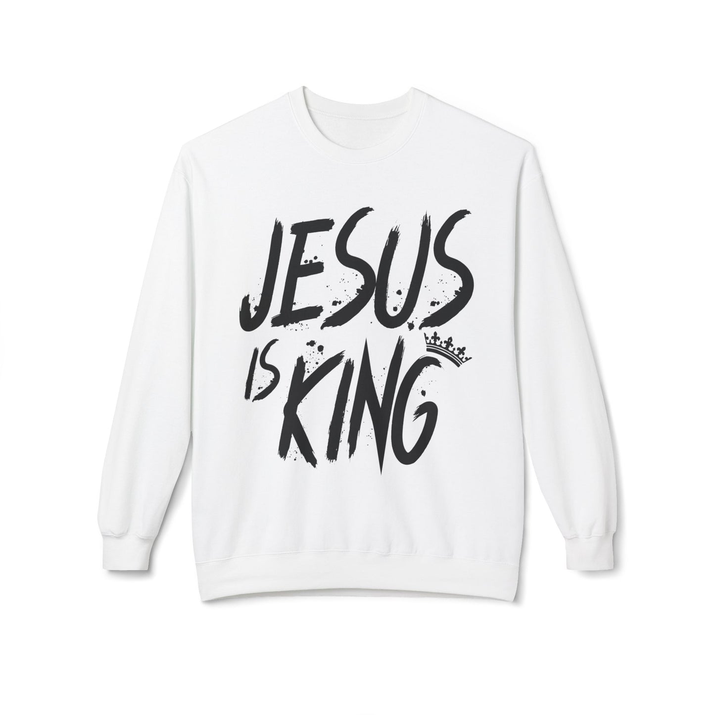 Jesus is King - Crewneck Sweatshirt white