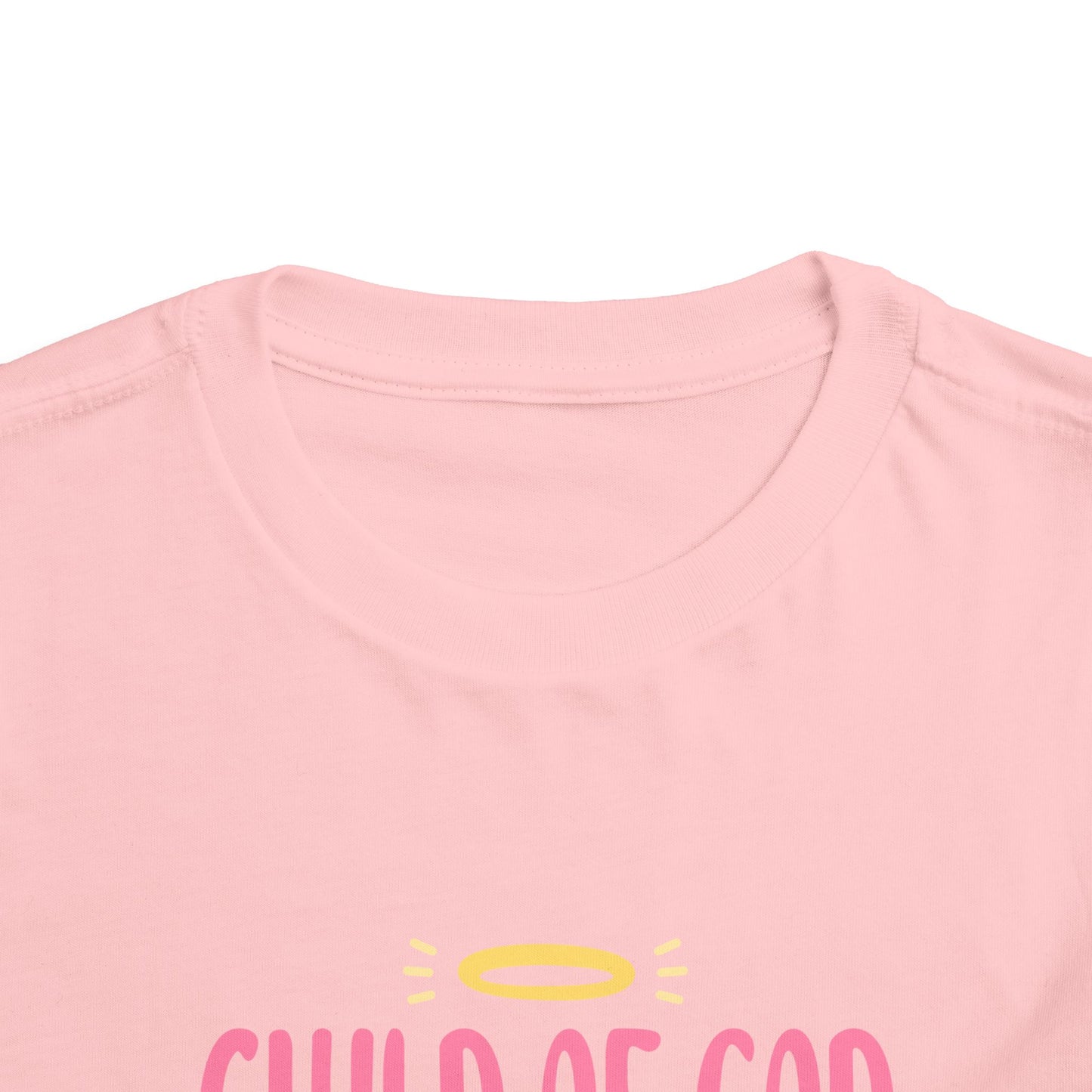 Child of God - pink writing - Toddler Short Sleeve Tee