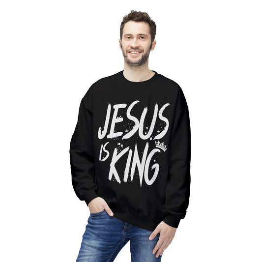 Jesus is king Crewneck Sweatshirt black