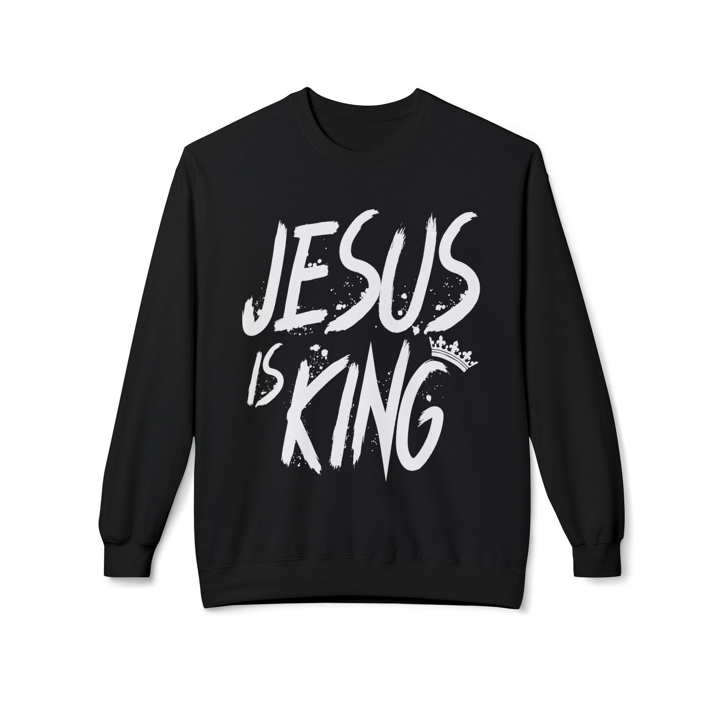 Jesus is king Crewneck Sweatshirt black