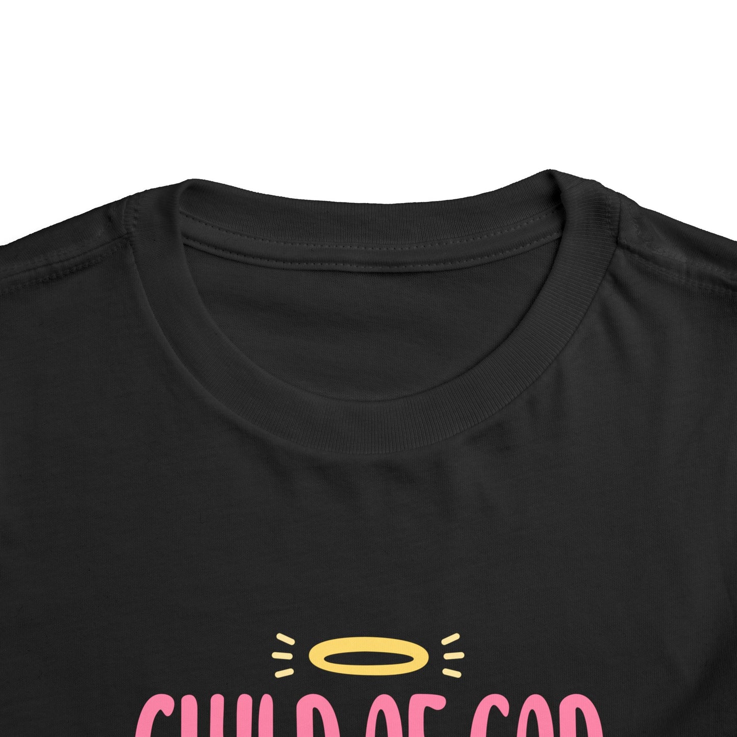 Child of God - pink writing - Toddler Short Sleeve Tee