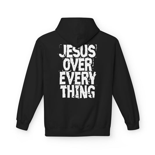 Jesus Over Everything Softstyle Fleece Hoodie (black)